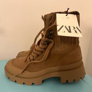 Brand New Zara boots. Never used. Casual everyday lace-up ankle boots size 6.
